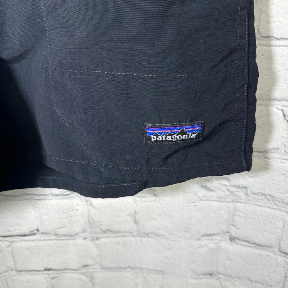 Patagonia Baggies Longs Shorts Mens XXL Black Nylon Mesh Lined Swim Trunks 58032